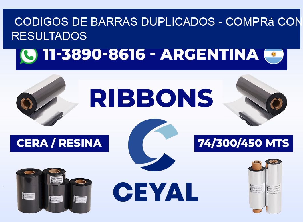 codigos de barras duplicados - Comprá con resultados
