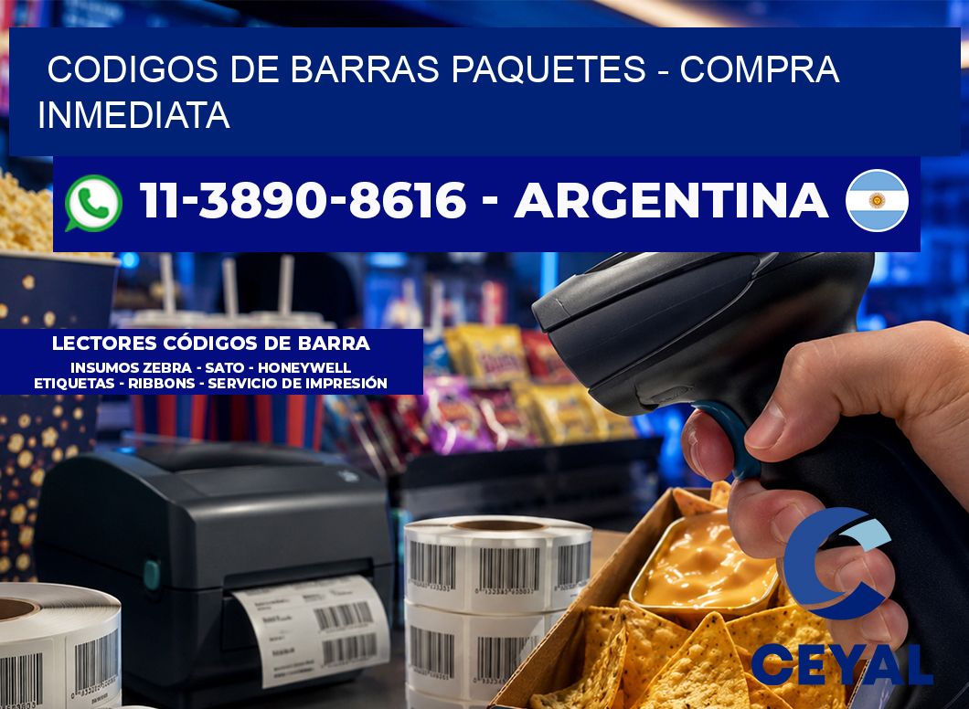 codigos de barras paquetes - Compra inmediata