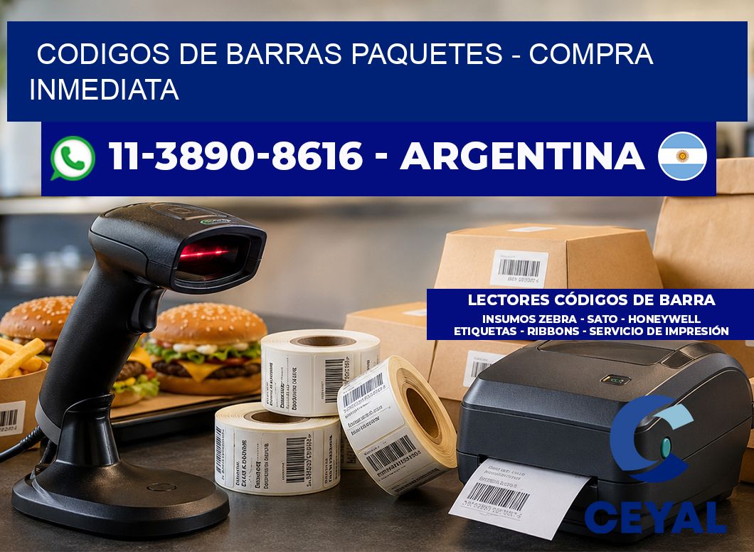codigos de barras paquetes - Compra inmediata