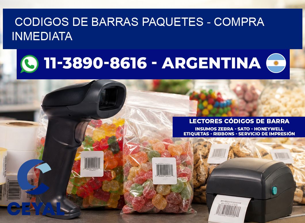 codigos de barras paquetes - Compra inmediata