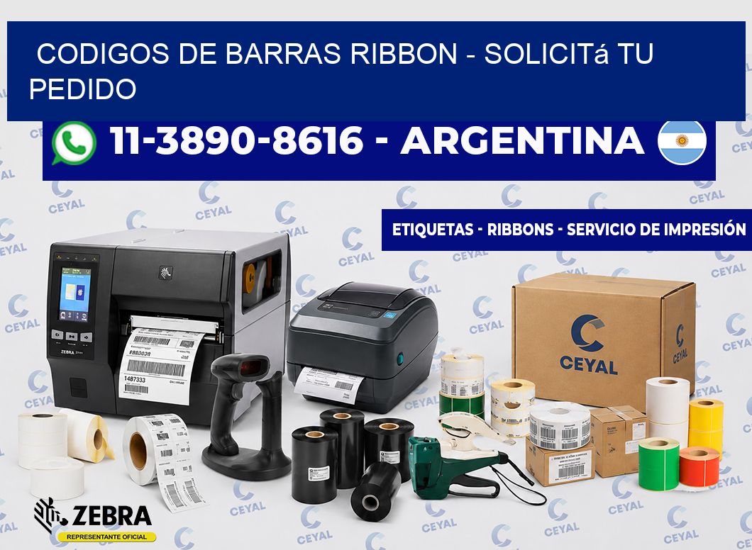 codigos de barras ribbon – Solicitá tu pedido