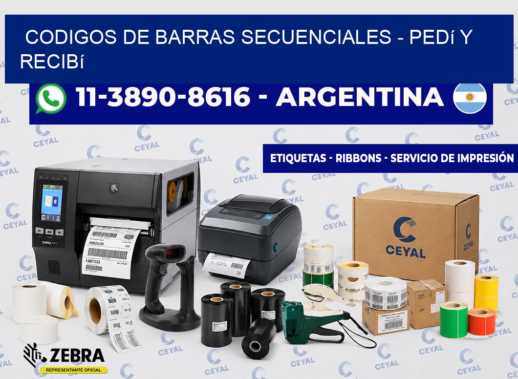 codigos de barras secuenciales - Pedí y recibí
