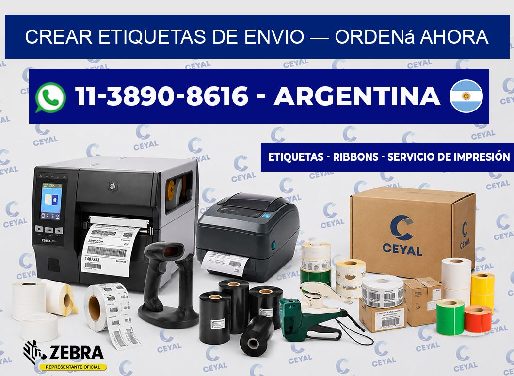 crear etiquetas de envio — Ordená ahora