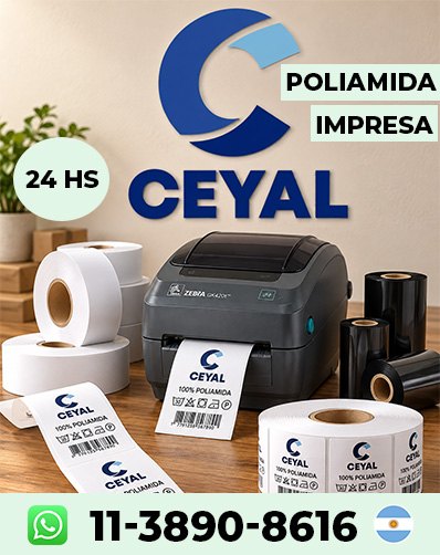 Etiquetas adhesivas térmicas para textiles 50 MIL ETIQUETAS