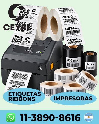 Etiquetas de lavado con código de barras ZEBRA ZD421