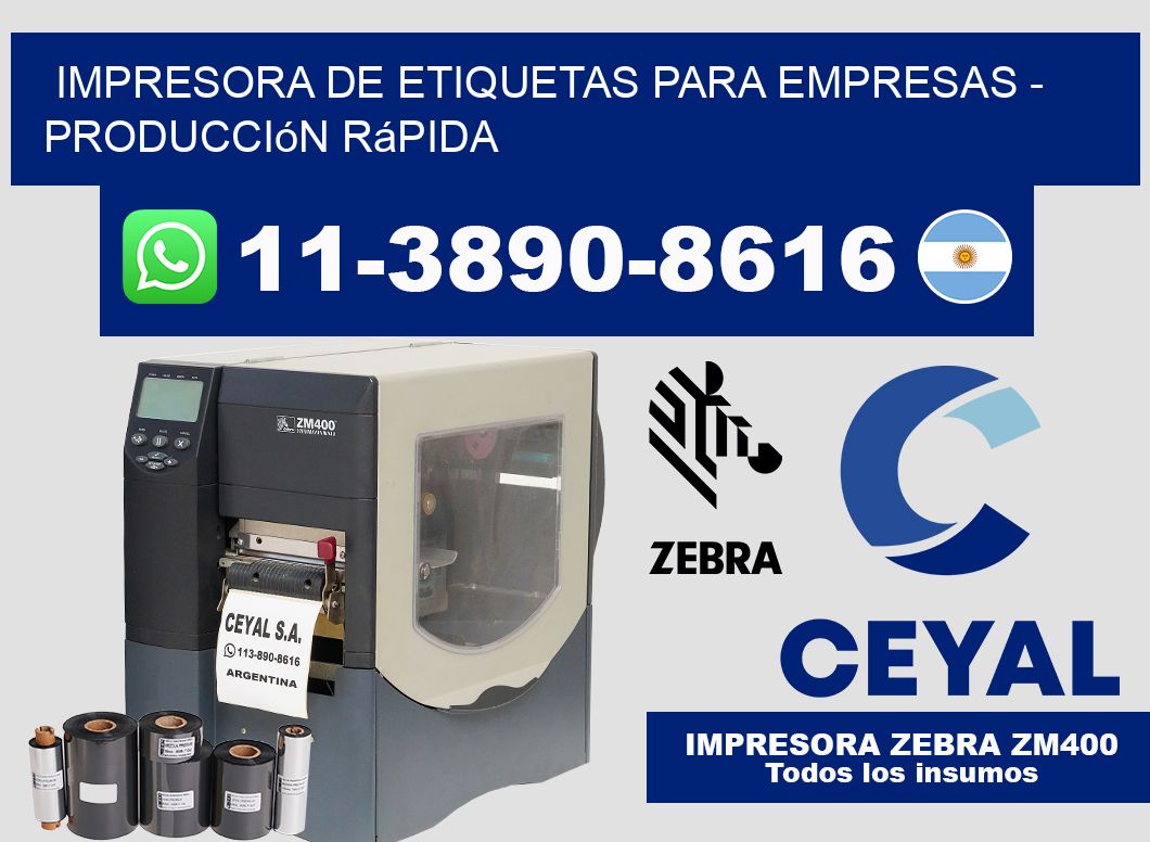 IMPRESORA DE ETIQUETAS PARA EMPRESAS - Producción rápida