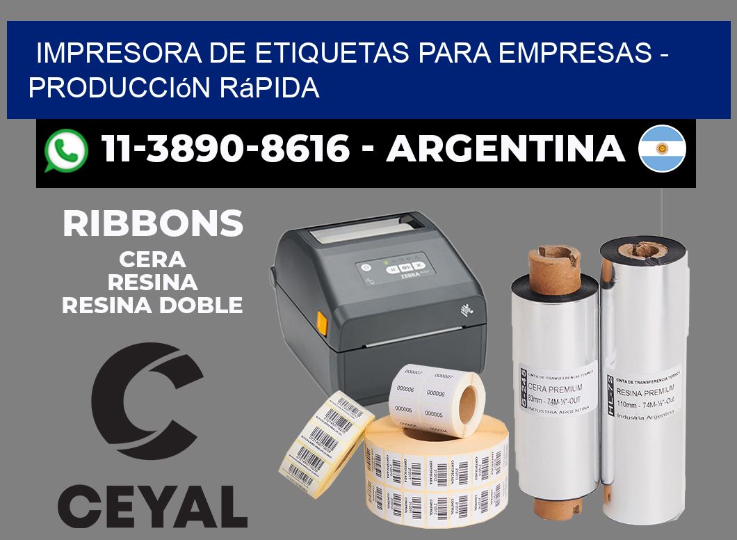 IMPRESORA DE ETIQUETAS PARA EMPRESAS - Producción rápida